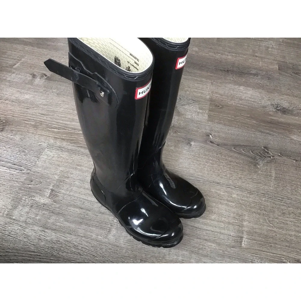 Hunter Original Kids Gloss Black Tall Rain Boots UK 3 US 4M/5F EU 35/36